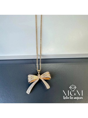 Marsilyan™- Zirkon Taşlı Fiyonk Kolye