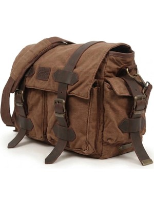 Old Cotton Cargo 7156 Baltimor Salaşcamel Sarı Omuz Laptop Postacı Seyahat Okul Çantası