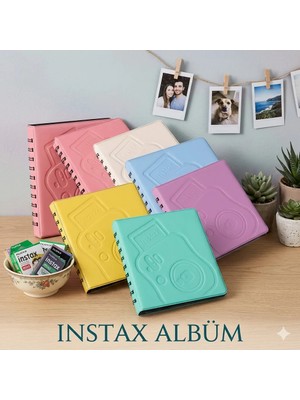 Instax Spiralli Polakart Fotoğraf Albümü - 68 Kapasite