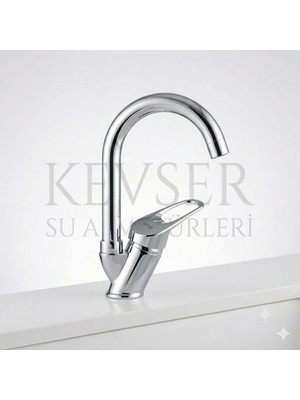 Kevser Su Armatürleri Lavabo Kuğu Batarya Kısa Boru