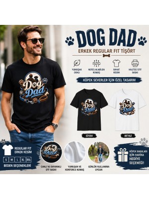 Tişört Kodu Dog Dad Erkek Regular Fit Tişört – Köpek Babaları Için Eğlenceli Baskılı Tişört
