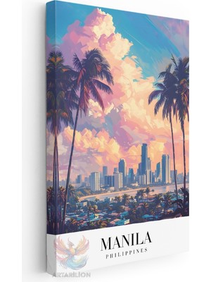 Artarilion Kanvas Tablo Kanvas Manila Filipinler Oturma Odası Salon Ofis Tablosu Ev Dekorasyonu