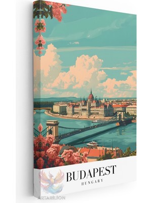 Artarilion Kanvas Tablo Kanvas Budapeste Macaristan Oturma Odası Salon Ofis Tablosu Ev Dekorasyonu