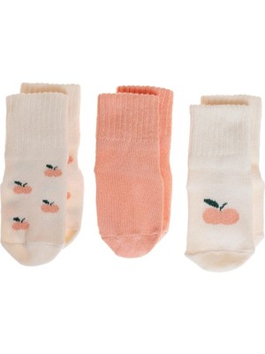 Hellobaby Kız Bebek 3lü Kıvrık Çorap