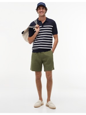 Tommy Hilfiger Dover 8 Po Sorona Lınen 2/2 Erkek Yeşil Şort - MW0MW44353