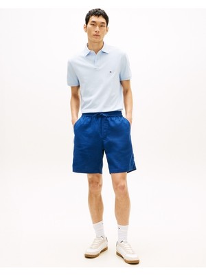 Tommy Hilfiger Dover 8 Po Sorona Lınen 2/2 Erkek Mavi Şort - MW0MW44353