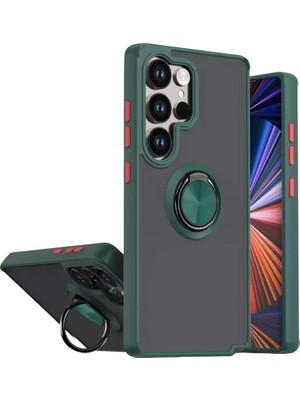 Sb Shopping Galaxy S26 Montreal Yüzüklü Silikon Kapak - Yeşil