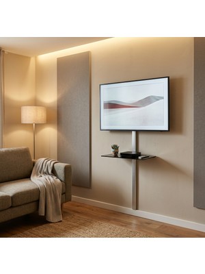 Sonorous Pl 2610 B Slv Alüminyum Kablo Gizleme Kanalı Tv Standı Duvar Raf