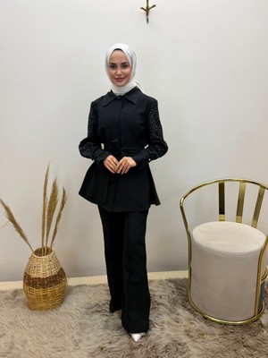 JOOQSTORE Kolları Taş Detaylı Takım