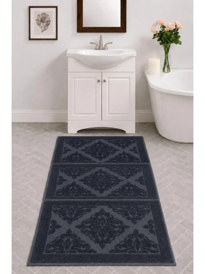 Mela Home 3'lü Ayak Havlusu-Ayak Paspası 50*70 cm 3 Adet - Banyo - Misafir -Çeyizlik %100 Pamuk