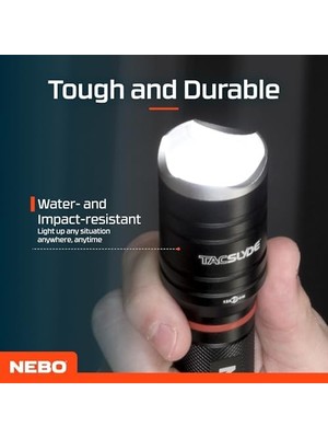 Nebo Combo Pack Tac Slyde & 150 Kafa Lambası - LED El Feneri ve Kafa Feneri - Fener Modu, Acil Kırmızı Flaş ve Eller Serbest Aydınlatma Için Manyetik Tabanlı