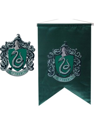 Sihir Dükkanı Slytherin Renkli Büyük Flama Kırlangıç Kesim 50 x 75cm Parti Malzemesi