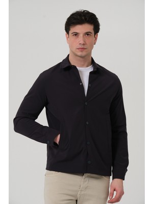 Pique Wılson Erkek Mont Çıt Çıt Kapalı Likralı Erkek Overshirt Mont