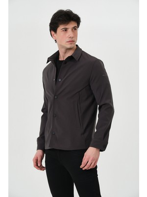 Pique Wılson Erkek Mont Çıt Çıt Kapalı Likralı Erkek Overshirt Mont