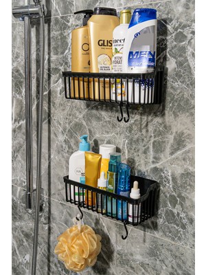 Pamit Plastik 2 Ad Yapışkanlı Banyo Askısı / Banyo Rafı
