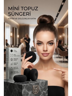 Transformacion 2'li Siyah Mini Topuz Süngeri 6cm Donut Saç Şekillendirici 721884