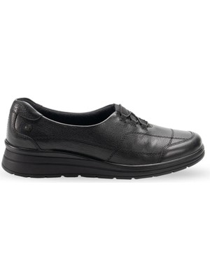 Forelli Hefa-H Kadın Siyah (36-41) Deri Comfort Ayakkabı