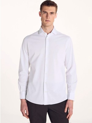 Ted Baker Beyaz Erkek Italyan Comfort Fit Oxford Gömlek TBMRSH1084