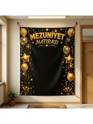 Ti Play Mezuniyet Hatırası Hatıra Fotoğrafı Pvc Vinil Afiş 160 x 200 cm | Tek Parça  05