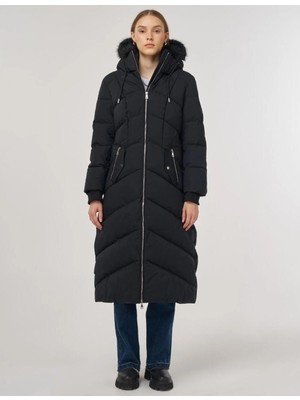 Kayra Suni Kürk Detaylı Anorak Mont