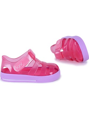 Igor Star Bicolor Pembe Çocuk Sandalet PVC Malzeme ile Erkek Çocuklar için Esnek ve Kaymaz