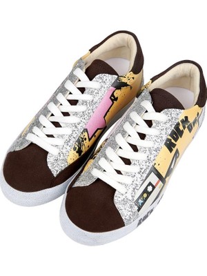 Dogo Kadın Vegan Deri Çok Renkli Sneakers - Rock On Tasarım