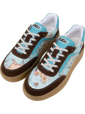 Dogo Kadın Vegan Deri Mavi Sneakers - Explore Tasarım