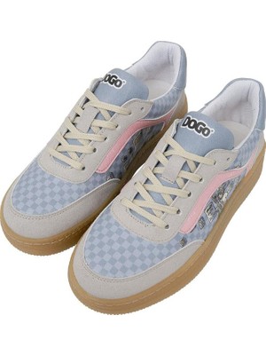 Dogo Kadın Vegan Deri Mavi Sneakers - Break The Silence Tasarım