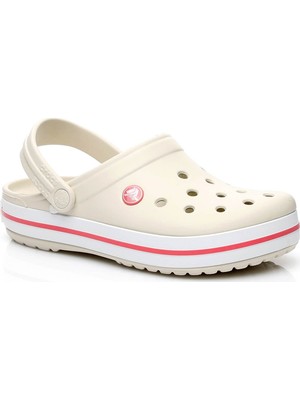 Crocs Crocband Casual Terlik Erkekler İçin Krem Rengi Düz Topuklu Konforlu Tasarım