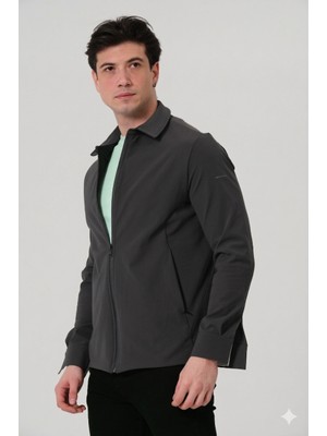 Pique Erkek Mevsimlik Ceket Fermuar Kapalı Likralı Erkek Overshirt Mont Wesley