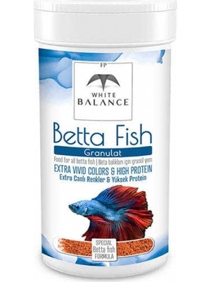 White Balance 100ml Betta Fish Granules Kalite Yüksek Proteinli Akvaryum Balıkları İçin