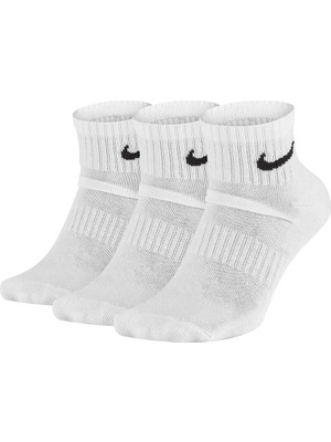 Nike Everyday Cush 3lü Beyaz Çorap Seti M Beden Rahatlık ve Destek Sunan Özelliklerle SX7667-100