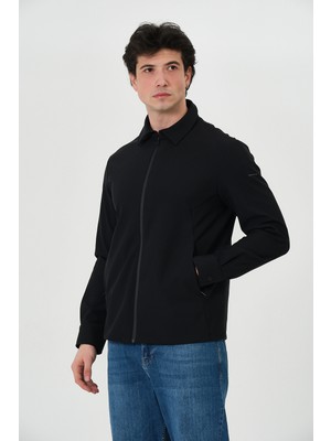 Pique Erkek Mevsimlik Ceket Fermuar Kapalı Likralı Erkek Overshirt Mont Wesley