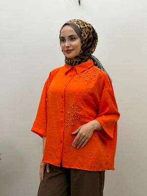 JOOQSTORE Taş Detaylı Bayan Gömlek