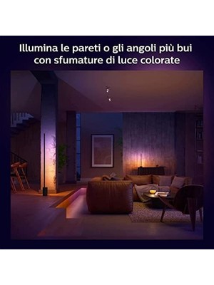 Zenwaya Store Hue Gradient Signe Akıllı LED Zemin Işığı, Lambader, Siyah