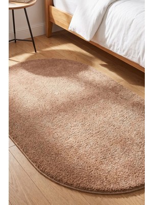 Dekozer Oval Mabel Vizon Yumuşak Tuşeli Halı|10 Farklı Renk Seçeneği Kaymaz•taban•yıkanabilir•modern