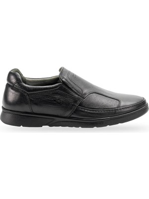 Forelli Hoka-H Erkek Siyah (40-45) Deri Comfort Ayakkabı