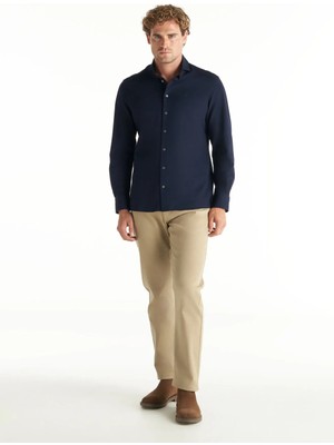 Ted Baker Lacivert Erkek %100 Pamuk Gömlek TBMRSH1084