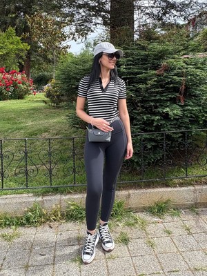 NN Sister Çizgili Polo Yaka T-Shirt