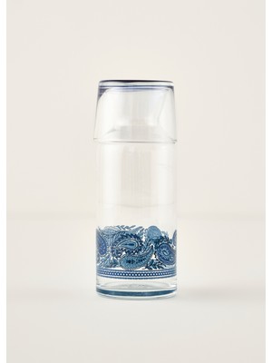 Bella Maison 700 ml Mavi Paisley Karaf Cam Malzeme ile Şık ve Fonksiyonlu Sunum