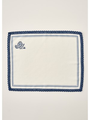 Bella Maison Paisley Kopanakili Amerikan Servis Mavi (35X45 Cm)