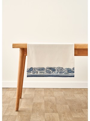 Bella Maison Paisley Kopanakili Runner Mavi (50X150 Cm)