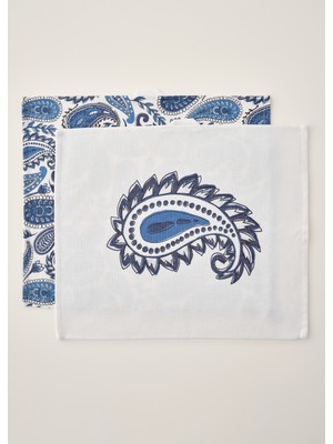 Bella Maison Paisley Pamuklu 2'li Kurulama Bezi Mavi (40X50 Cm)