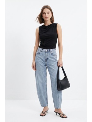 Rays Buzkar Paça Pileli Baggy Jean 3092