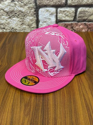 Hamze Ny Yankees New York Pembe Hip Hop Snapback Rapper Cap Pamuklu Nakışlı Şapka