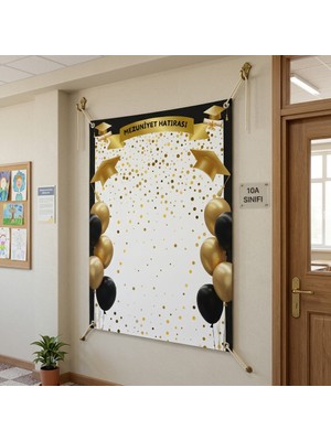 Ti Play Mezuniyet Hatırası Hatıra Fotoğrafı Pvc Vinil Afiş 160 x 200 cm | Tek Parça 01