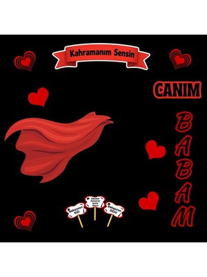 Ti Play Babalar Günü Temalı Renkli Okul Panosu Figür Seti | Hazır Kesim Sınıf Süsü 02