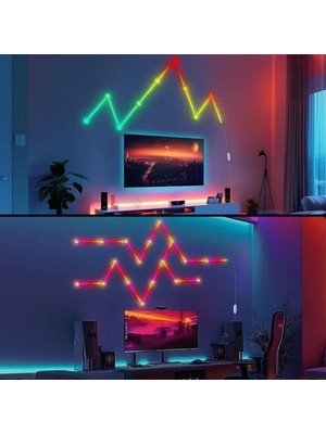 Neeko Shaped Rod Şekil Verilebilir Argb LED Çubuk 9 Adet