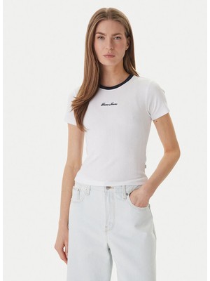 Guess Jeans Beyaz Kadın T-Shirt W6GPA9KF641-G011