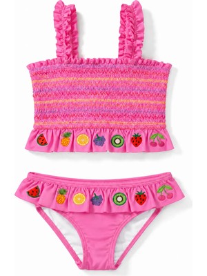 Soleda Upf 50+ Meyve Nakışlı Kız Çocuk Bikini